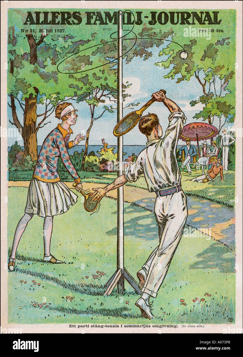 Spiel Swingball 1927 Stockfoto