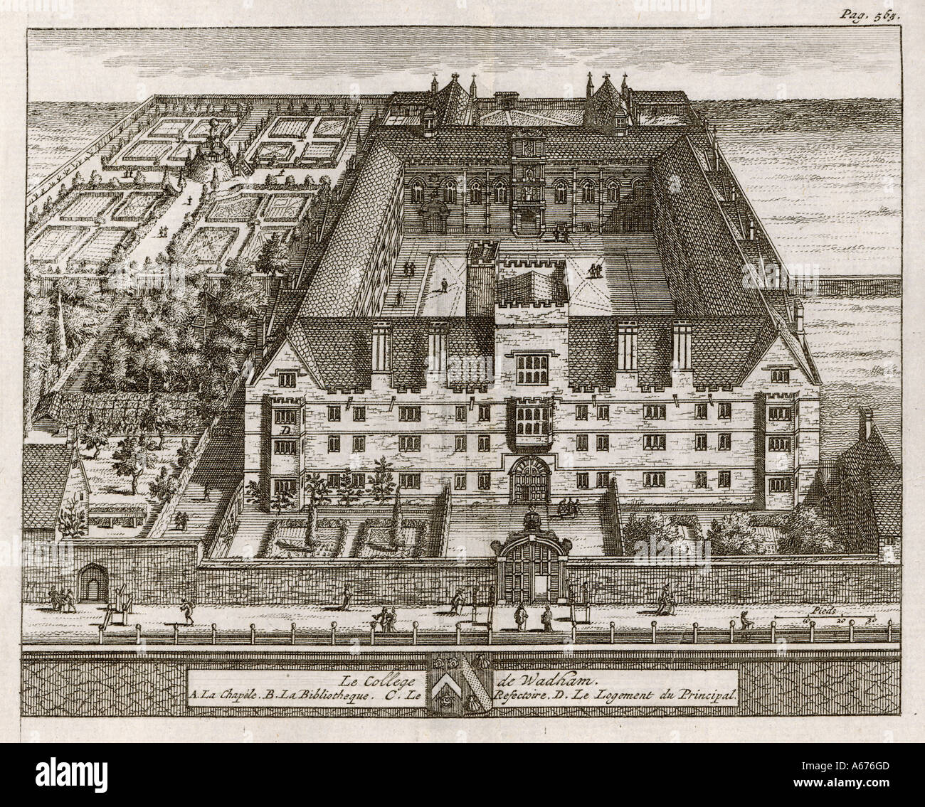 Wadham College C17th Stockfoto