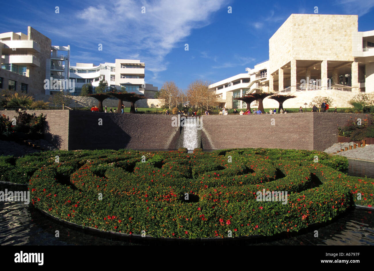 Kalifornien-Los Angeles Getty Center Central Garden Stockfoto