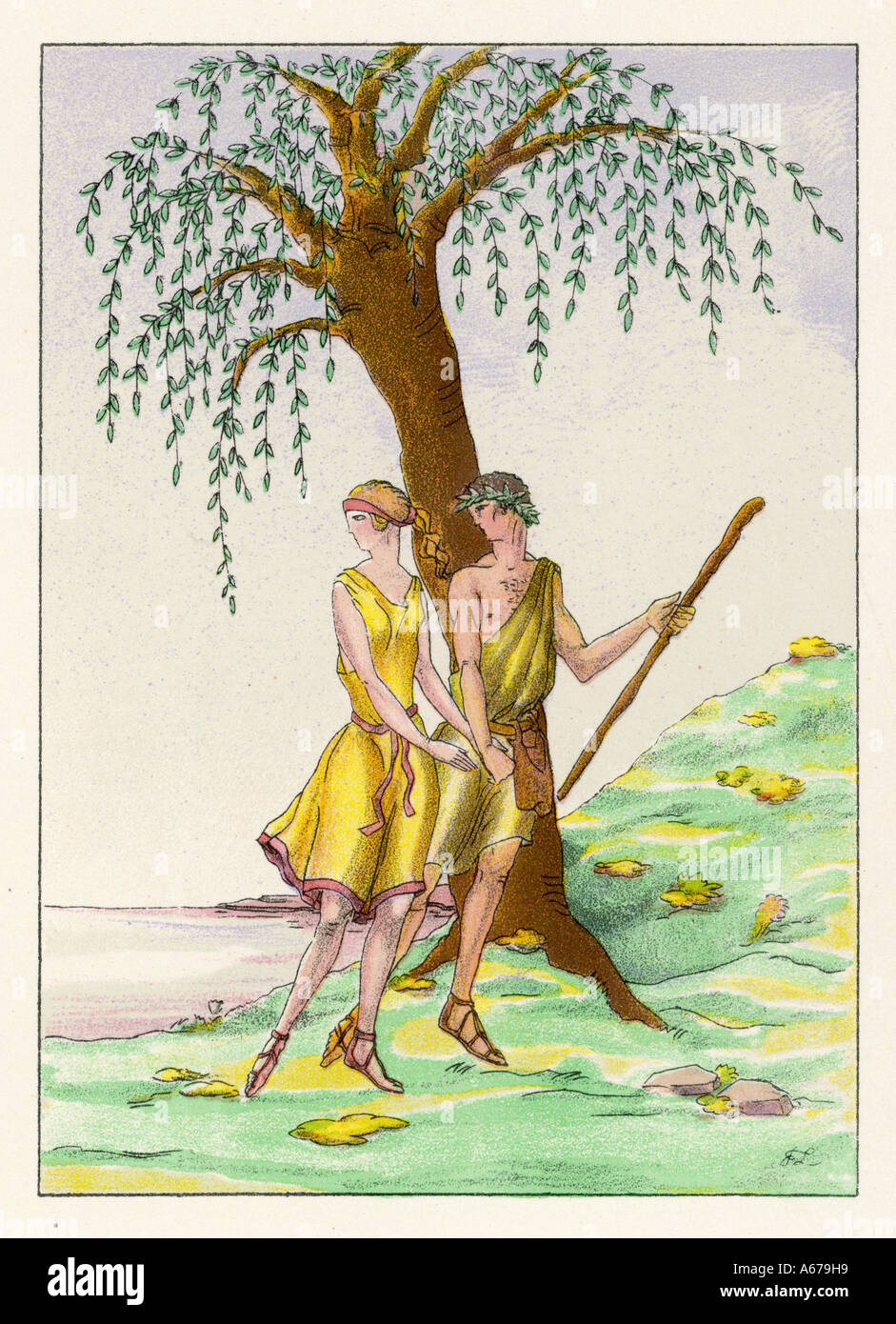 Daphnis Chloe hinsichtlich Stockfoto