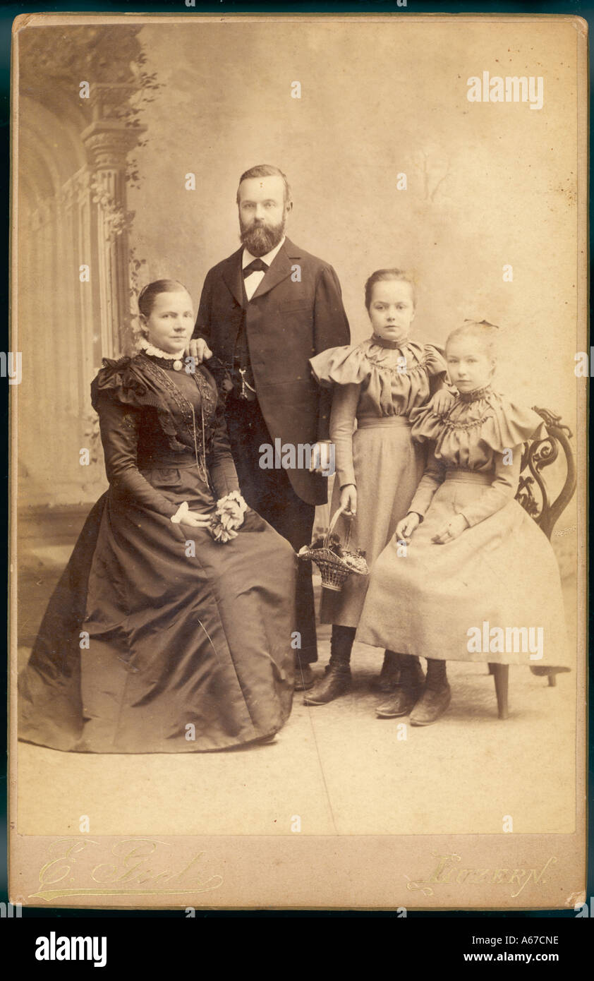 Familienfoto 1897 Stockfoto