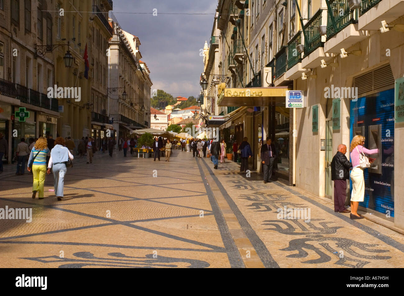 Zentrum von Lissabon die Hauptstadt von Portugal EU Stockfoto