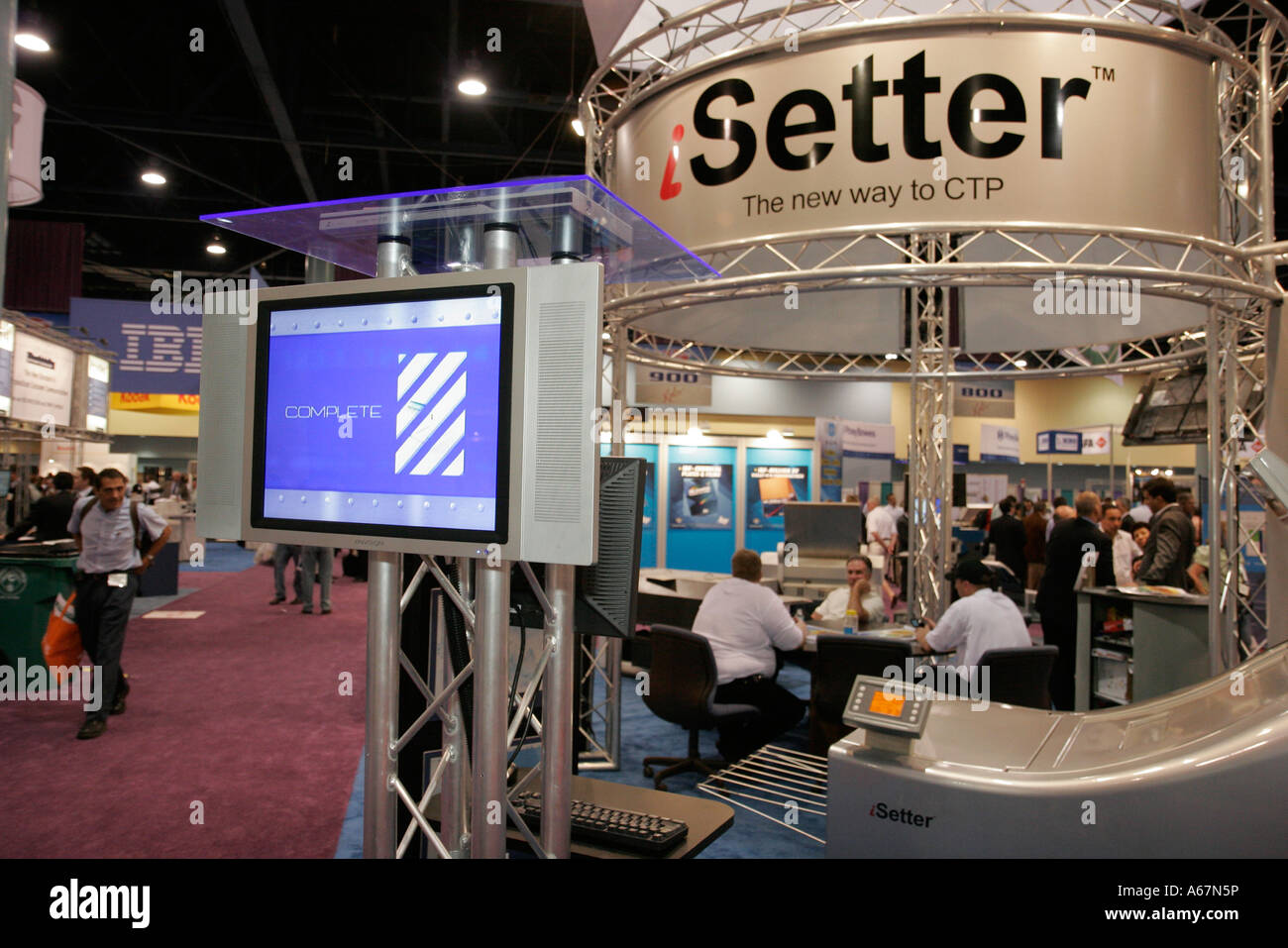 Miami Beach Florida, Convention Center, Zentrum, Grafiken von Amerika, Druckindustrie, Käufer, Verkäufer, Ausstellungssammlung ausstellen, fördern, Produkt p Stockfoto