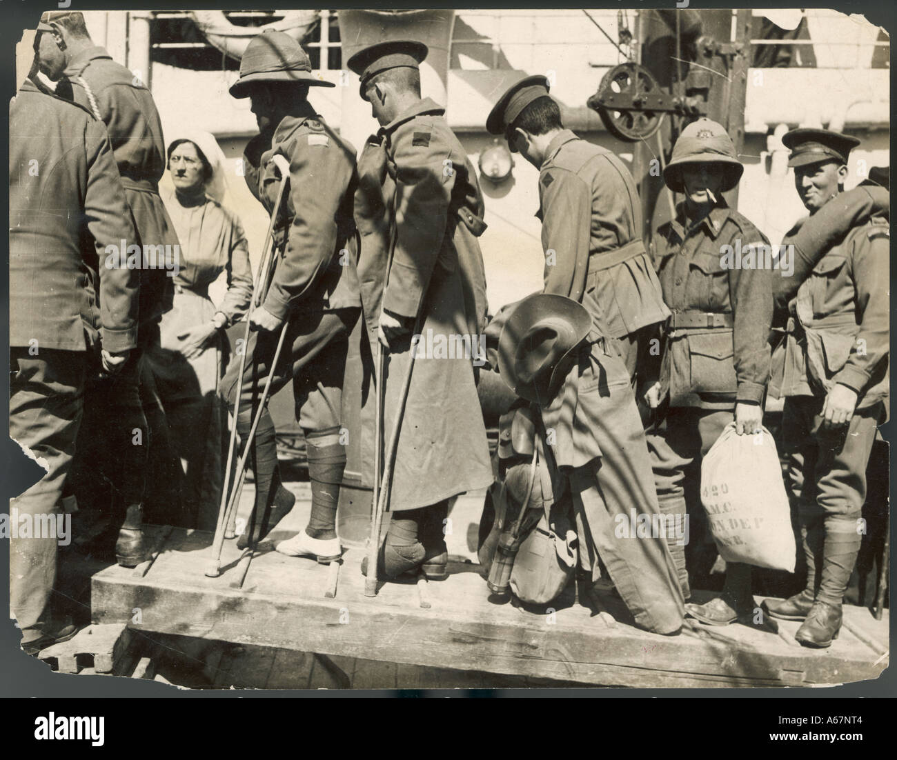 Gallipoli 1915 verwundet Stockfoto