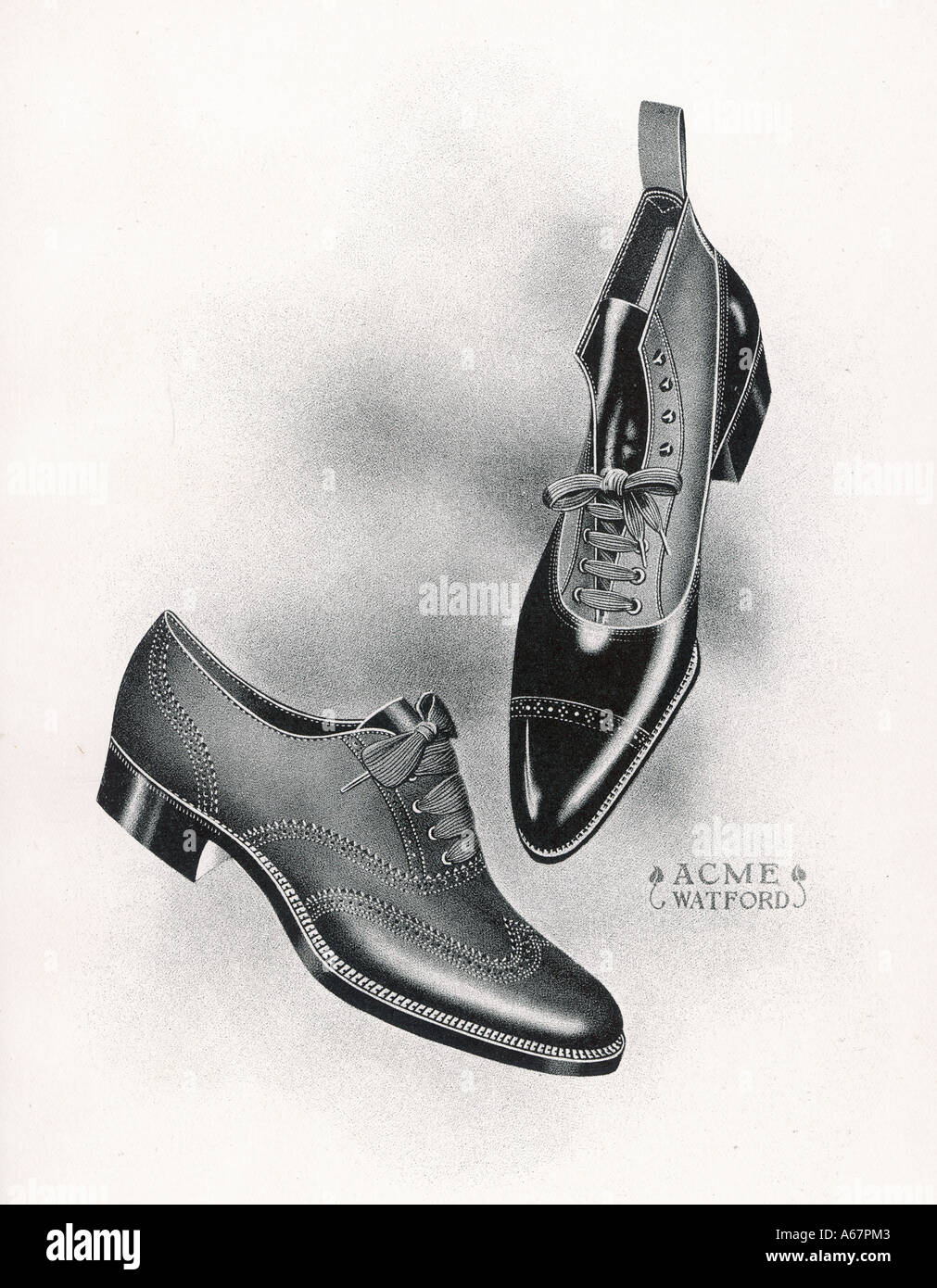 Herrenschuhe 1908 Stockfoto