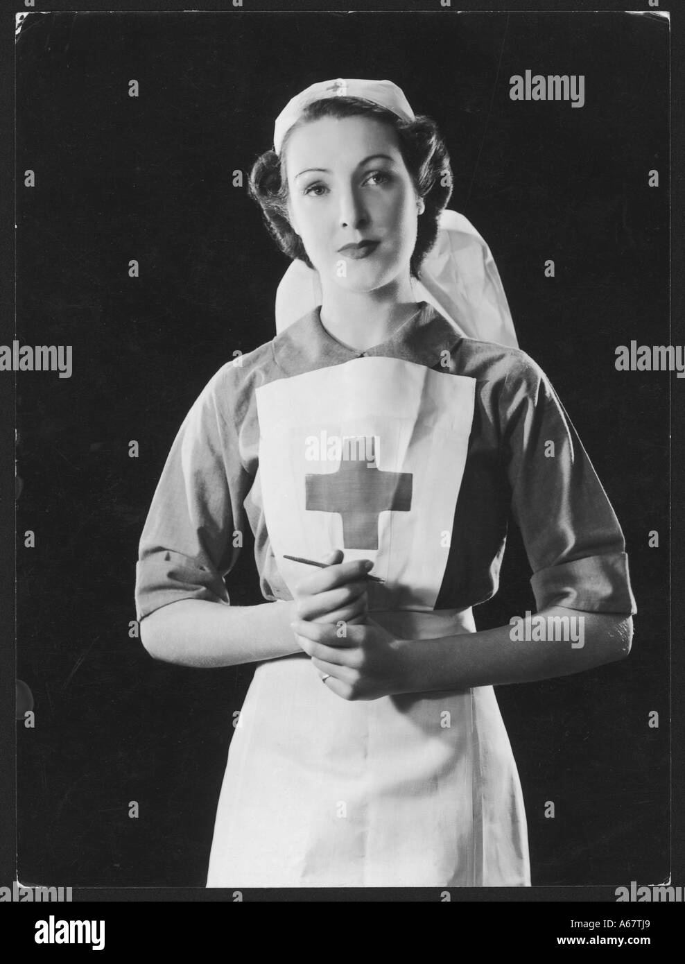 Engelhafte Krankenschwester Stockfoto