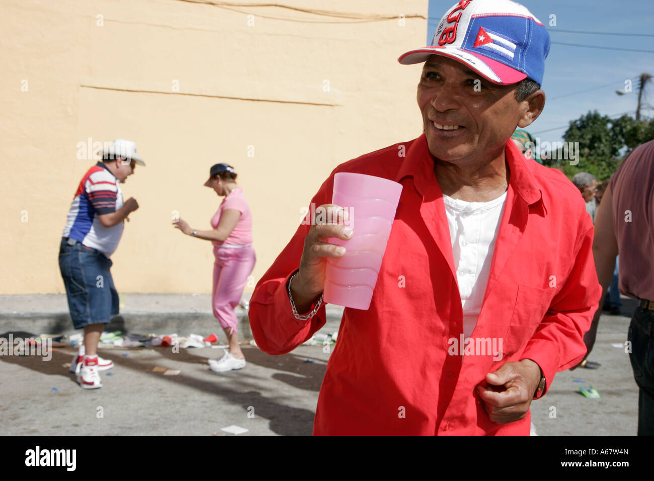 Miami Florida, Little Havana, Calle Ocho, jährlich, Hispanic Latino ethnische Einwanderer Minderheit, Festival, Festivals, Feier, Messe, Veranstaltung, Cub Stockfoto