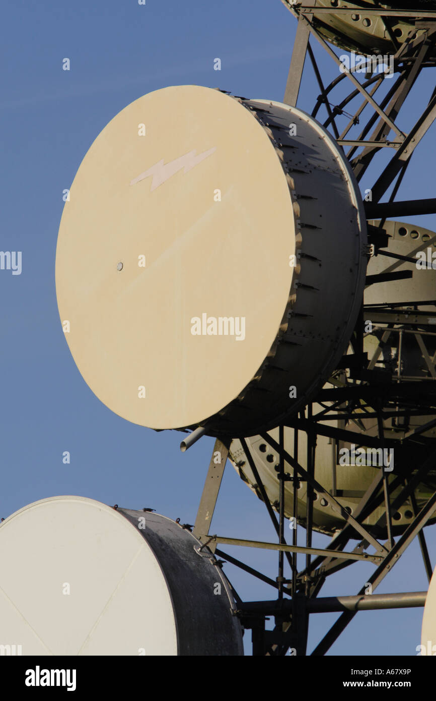 Mikrowellensender Dish Antenne Stockfoto