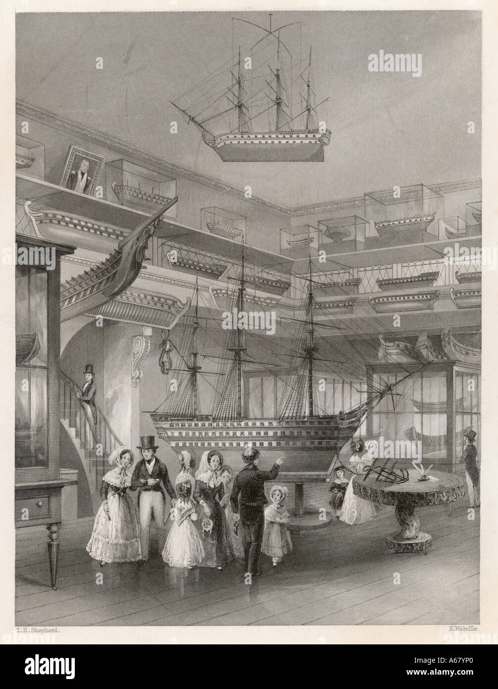 Royal Naval Museum 1842 Stockfoto