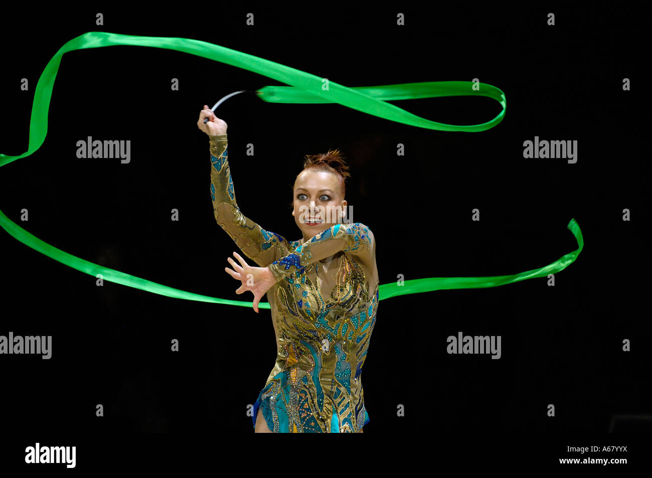 RG Natalia GODUNKO UKR Weltmeister Rhythmus Gymnastik Stockfoto