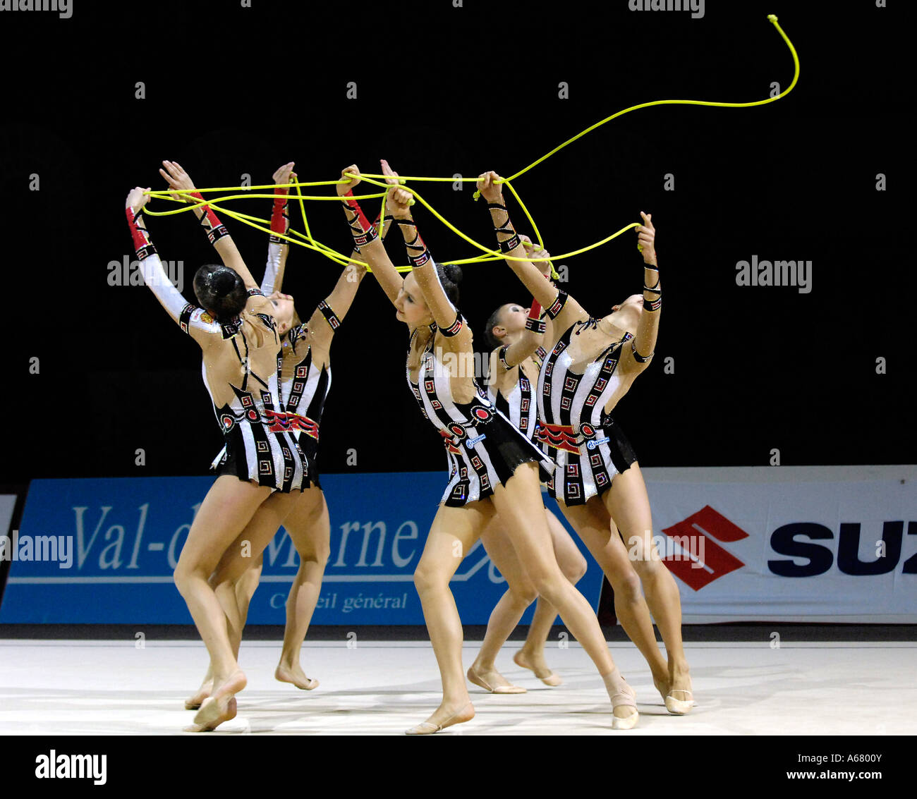 RG-Gruppe RUS Rhythmus Gymnastik Stockfoto