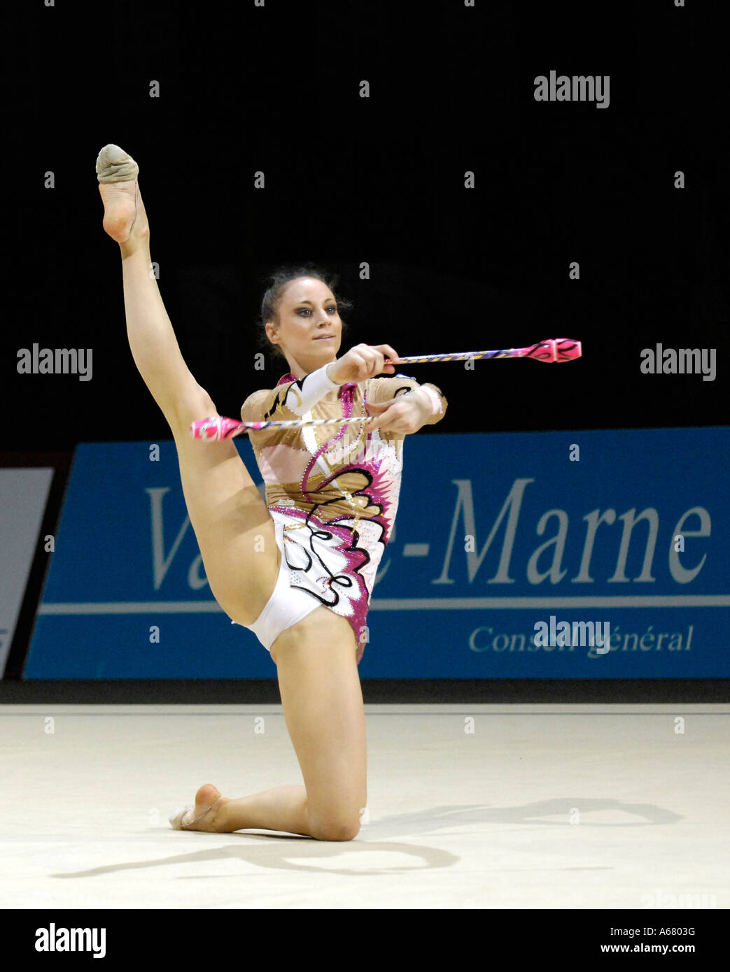 RG Delphine LEDOUX FRA Rhythmus Gymnastik Stockfoto