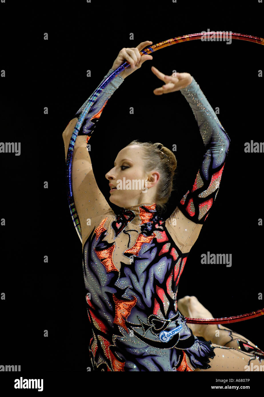 RG-Vera SESINA RUS-Weltmeister der Rhythmus Gymnastik Stockfoto