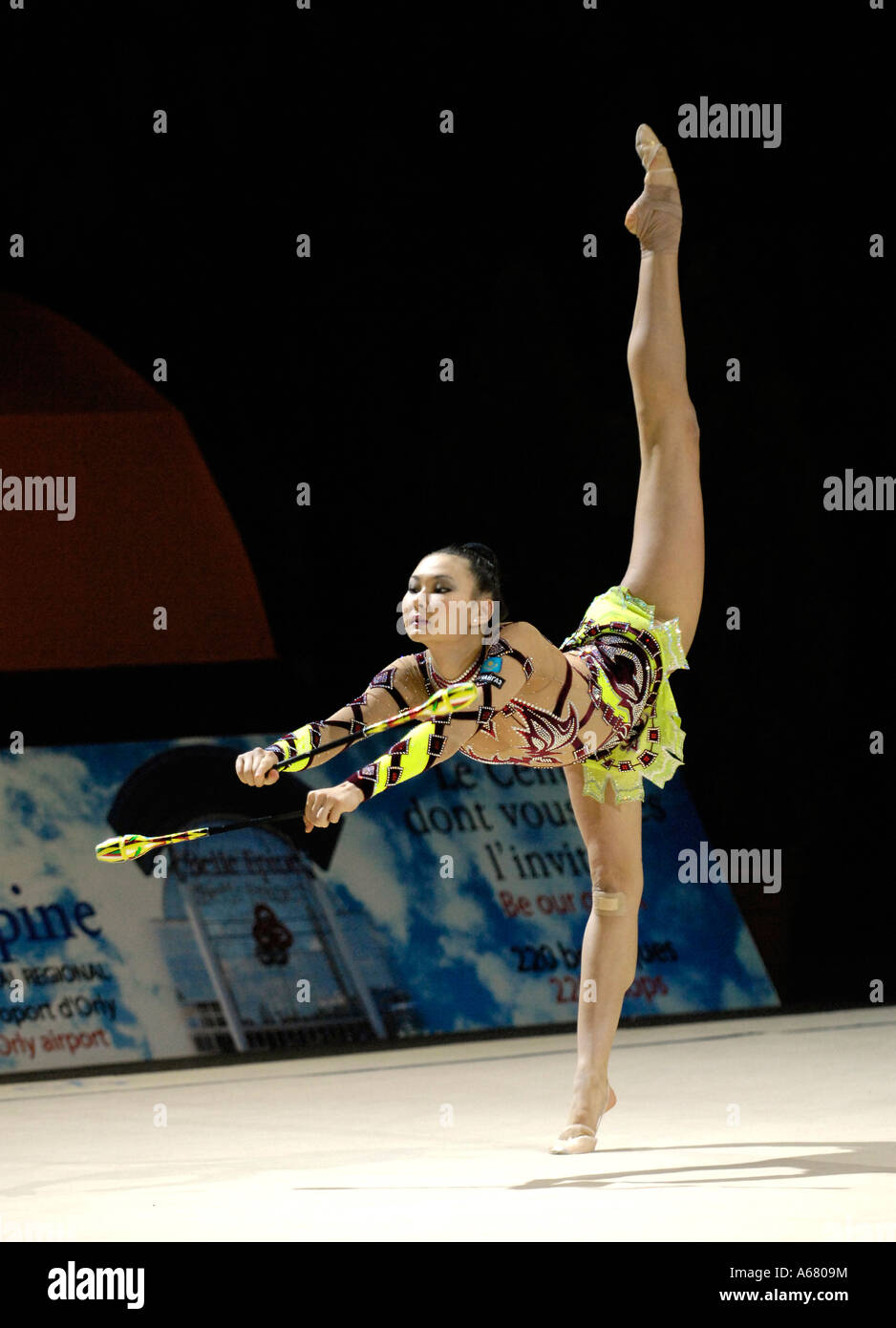 RG Aliya YUSSUPOVA KAZ Rhythmus Gymnastik Stockfoto