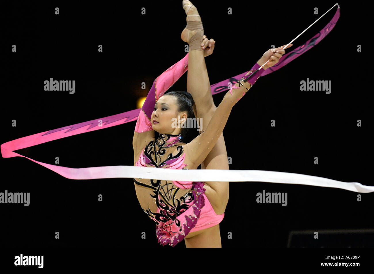 RG Aliya YUSSUPOVA KAZ Rhythmus Gymnastik Stockfoto