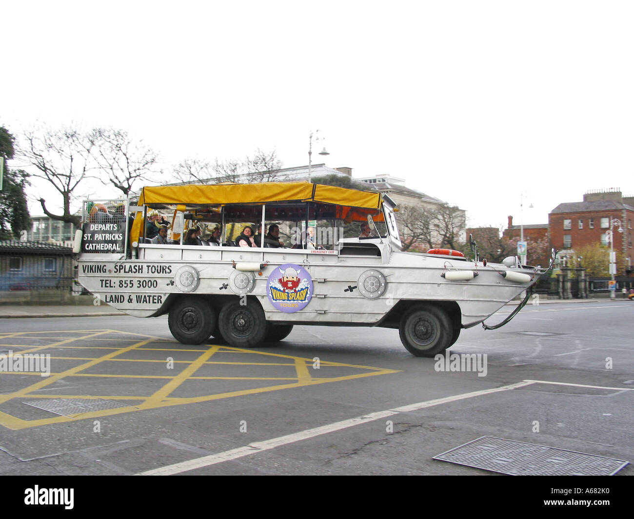 White Viking Splash Tours Fahrzeug Dublin Stockfoto