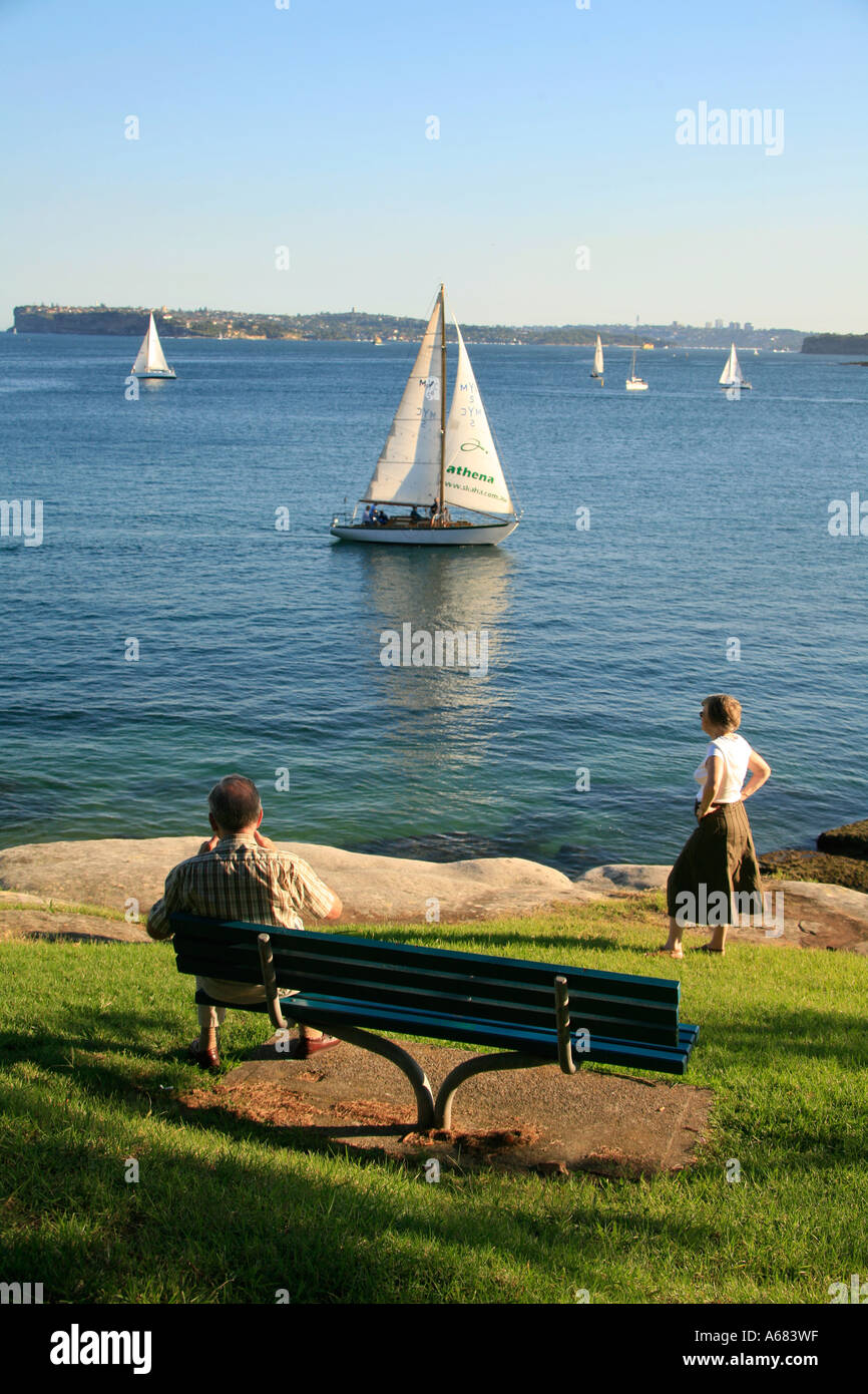 Männlichen Spit Sydney Harbour National Park zu Fuß Stockfoto