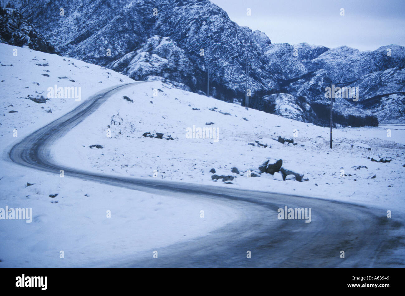 Winter-Straße Stockfoto