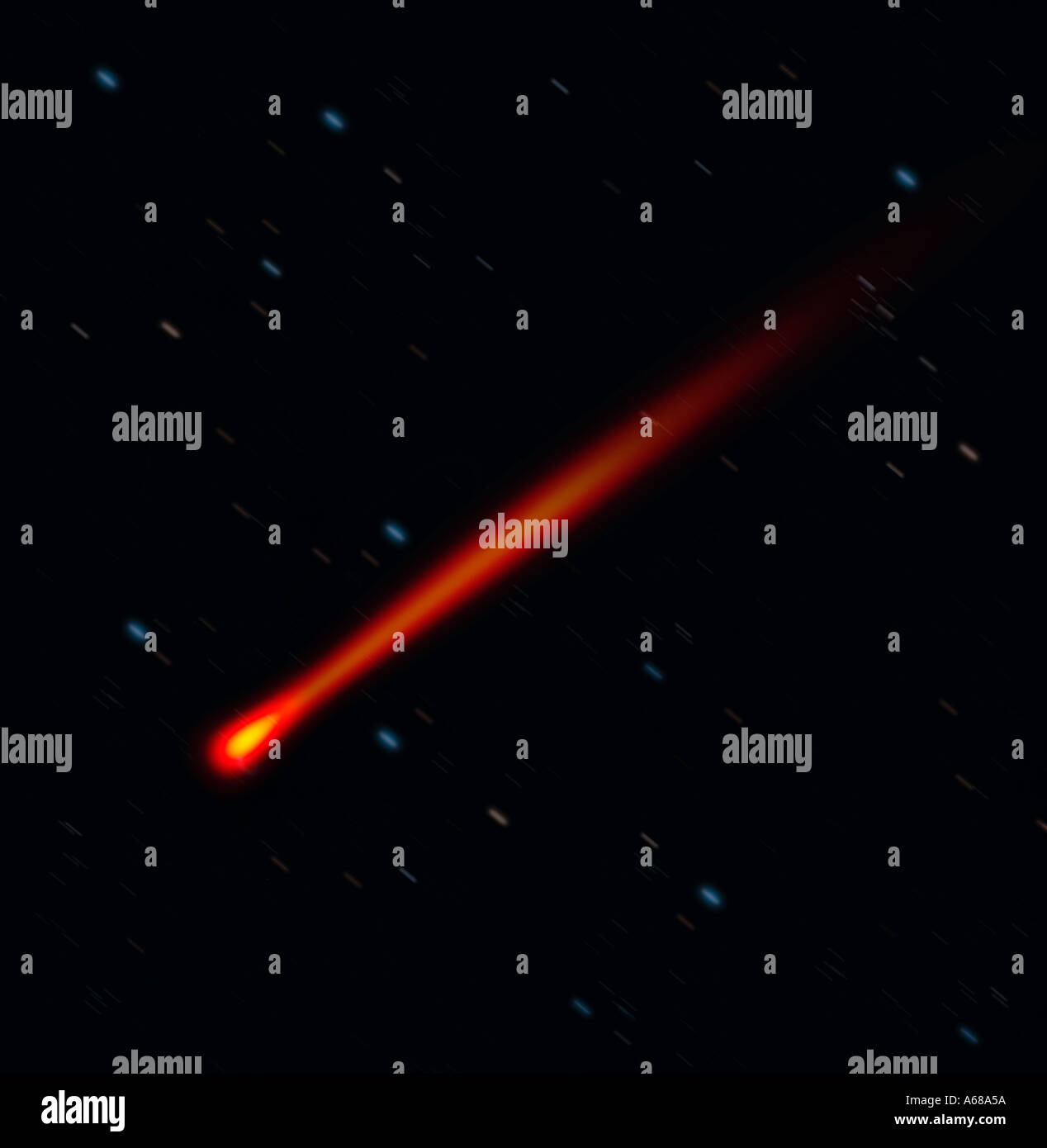 Darstellung des Kometen durch den Raum zu beschleunigen Stockfoto