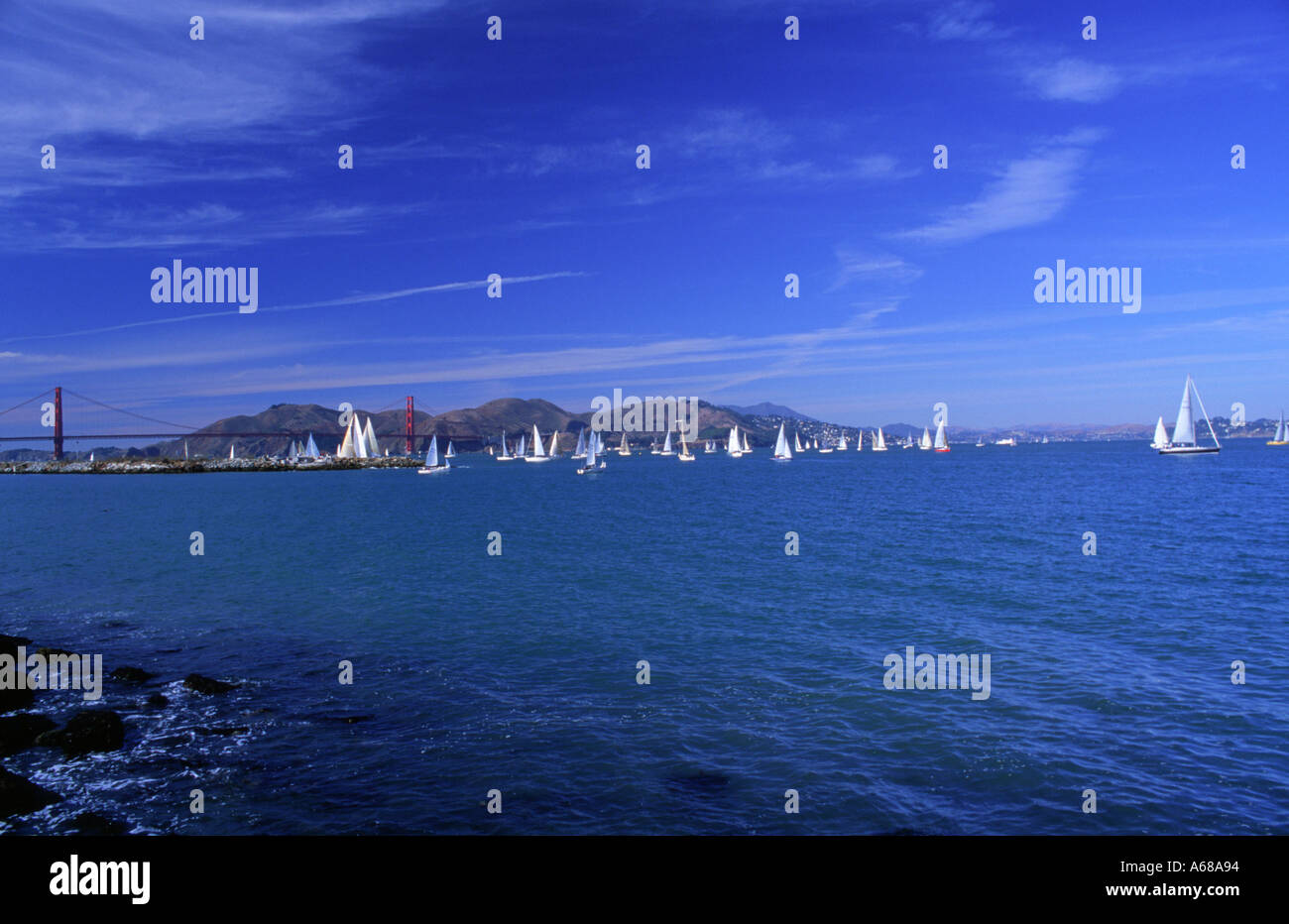 Ansicht der Bucht von San Francisco Stockfoto