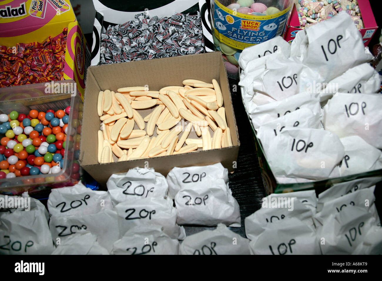 Tuck Shop Süßigkeiten Stockfoto