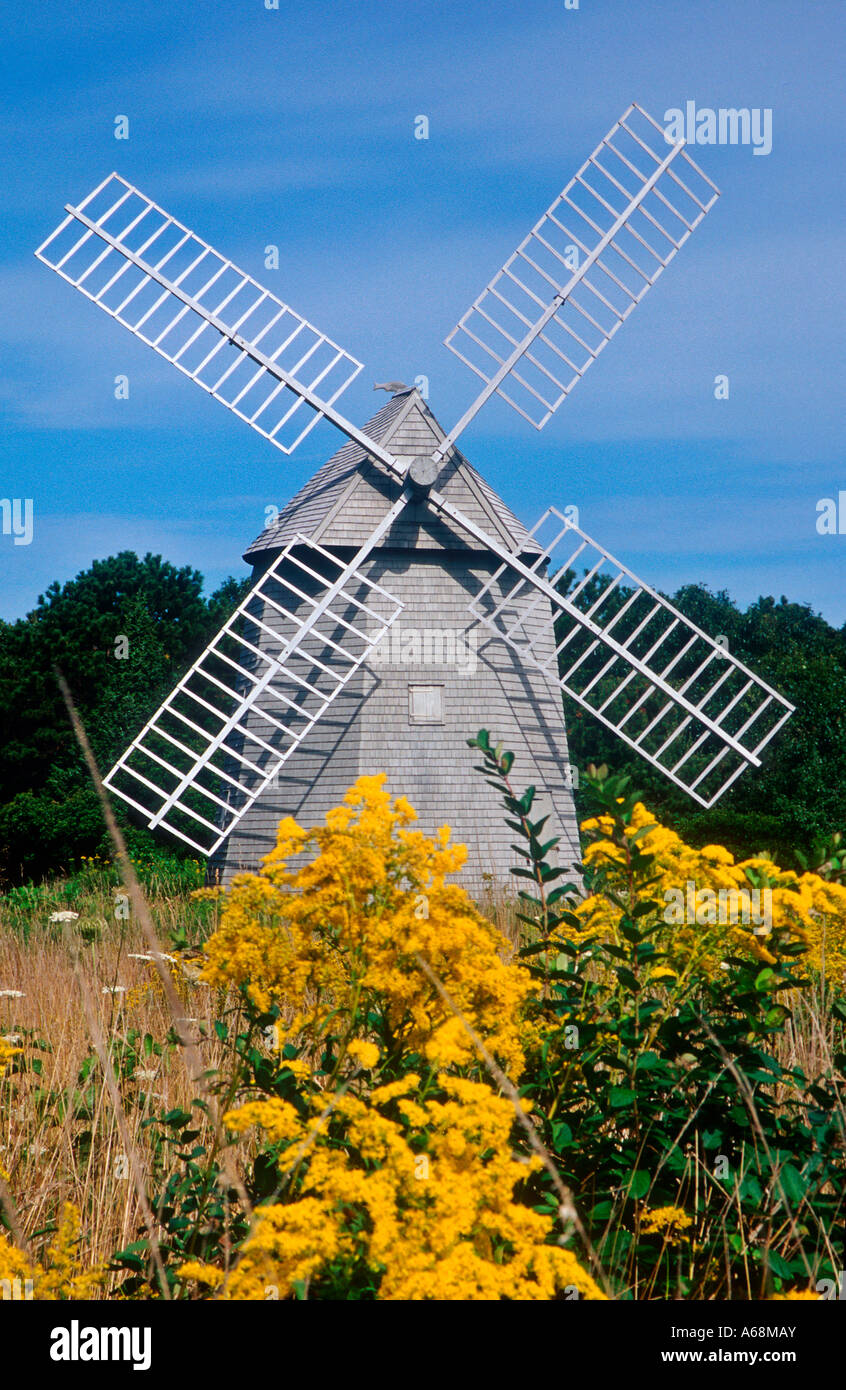 Windmühle Brewster Cape Cod, Massachusetts Stockfoto