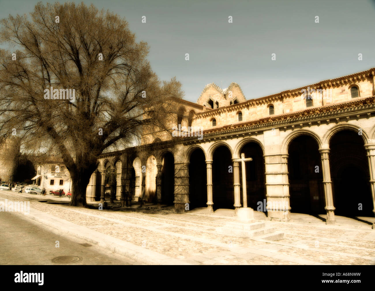 Basilika des Heiligen Vicente Sabina und Cristeta. Ávila Stadt. Spanien. Stockfoto