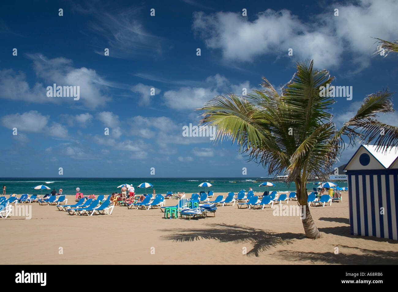 Playa de Las Canteras, Las Palmas Gran Canaria Kanarische Insel Spanien España Stockfoto
