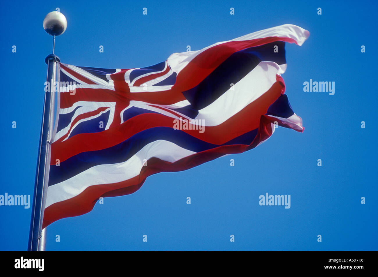 Hawaii State Flag Stockfoto