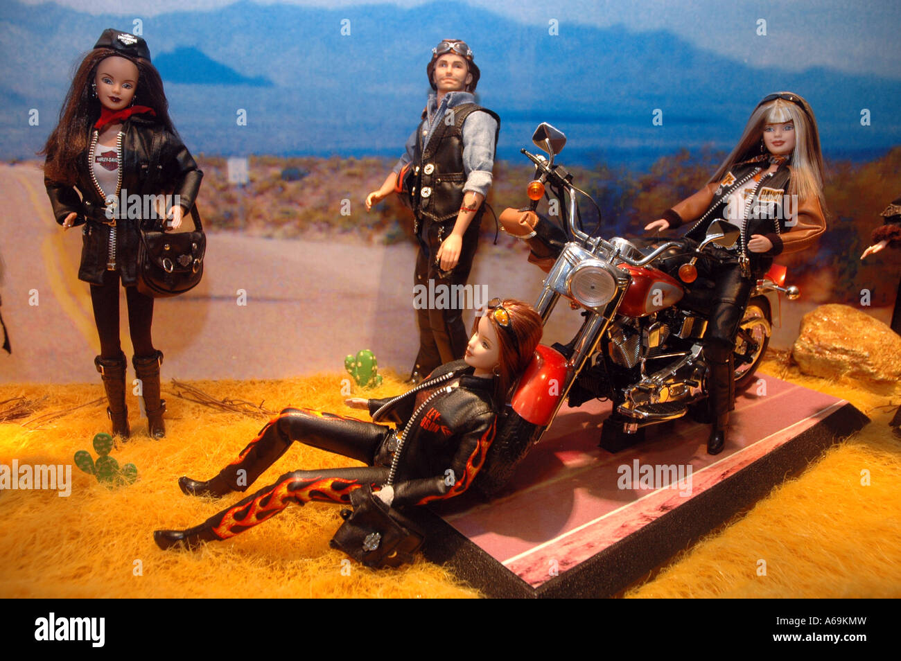 Harley-Davidson-Barbie-Puppen Stockfotografie - Alamy