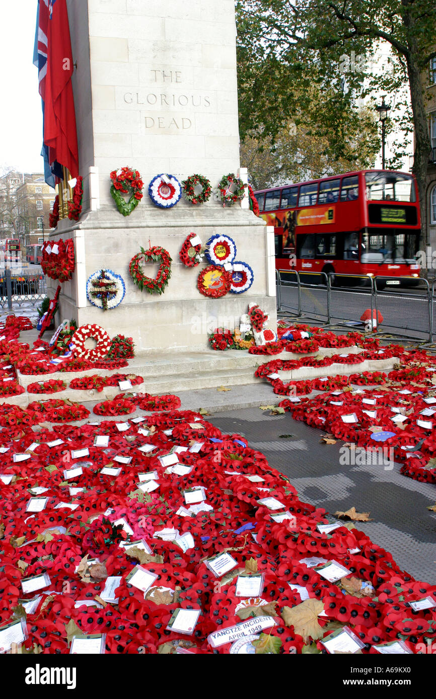 Der Kenotaph War Memorial Whitehall während der Irak-Krieg-London-UK Stockfoto