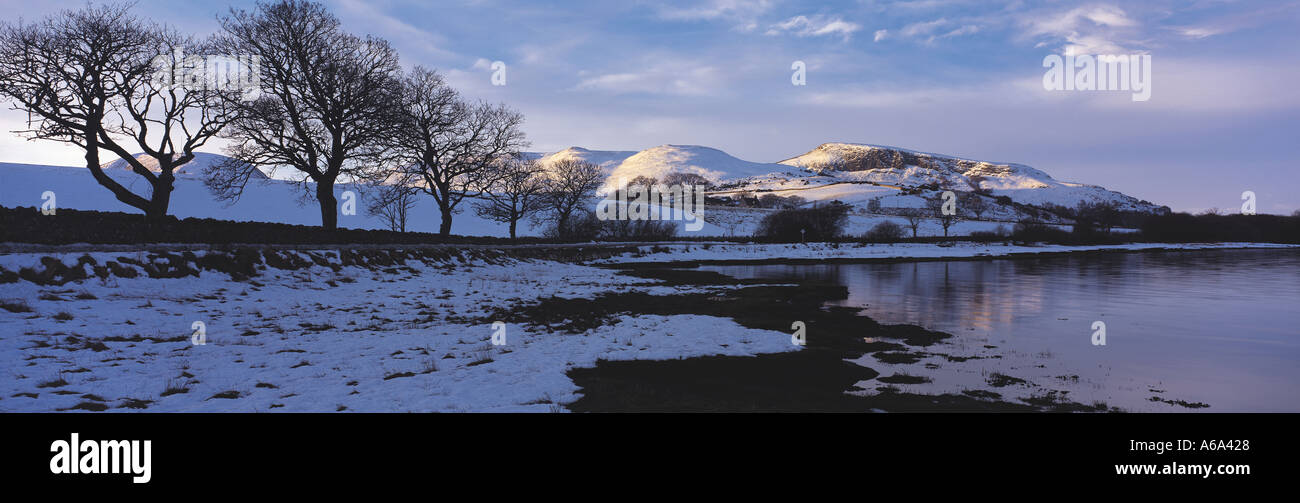 Loch-Flotte und die Cambusmore Hügel im Winter Osten Sutherland Schottisches Hochland Stockfoto