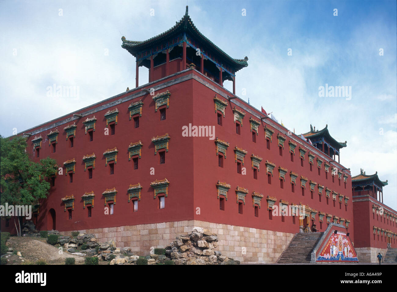 China, Xumifushou Zhi Miao, Außenseite des Tempels gebaut, um Besuch Panchen Lama, buddhistische Entwürfe zu mongolischen Verbündeten zu beeindrucken Stockfoto