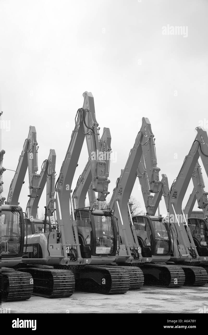 JCB Bagger - Bau, Landwirtschaft, and Material Handling Equipment. Derby, Derbyshire, Großbritannien Stockfoto