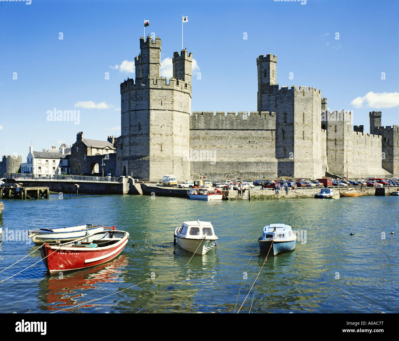 GB WALES GWYNEDD CAERNARVON CASTLE Stockfoto