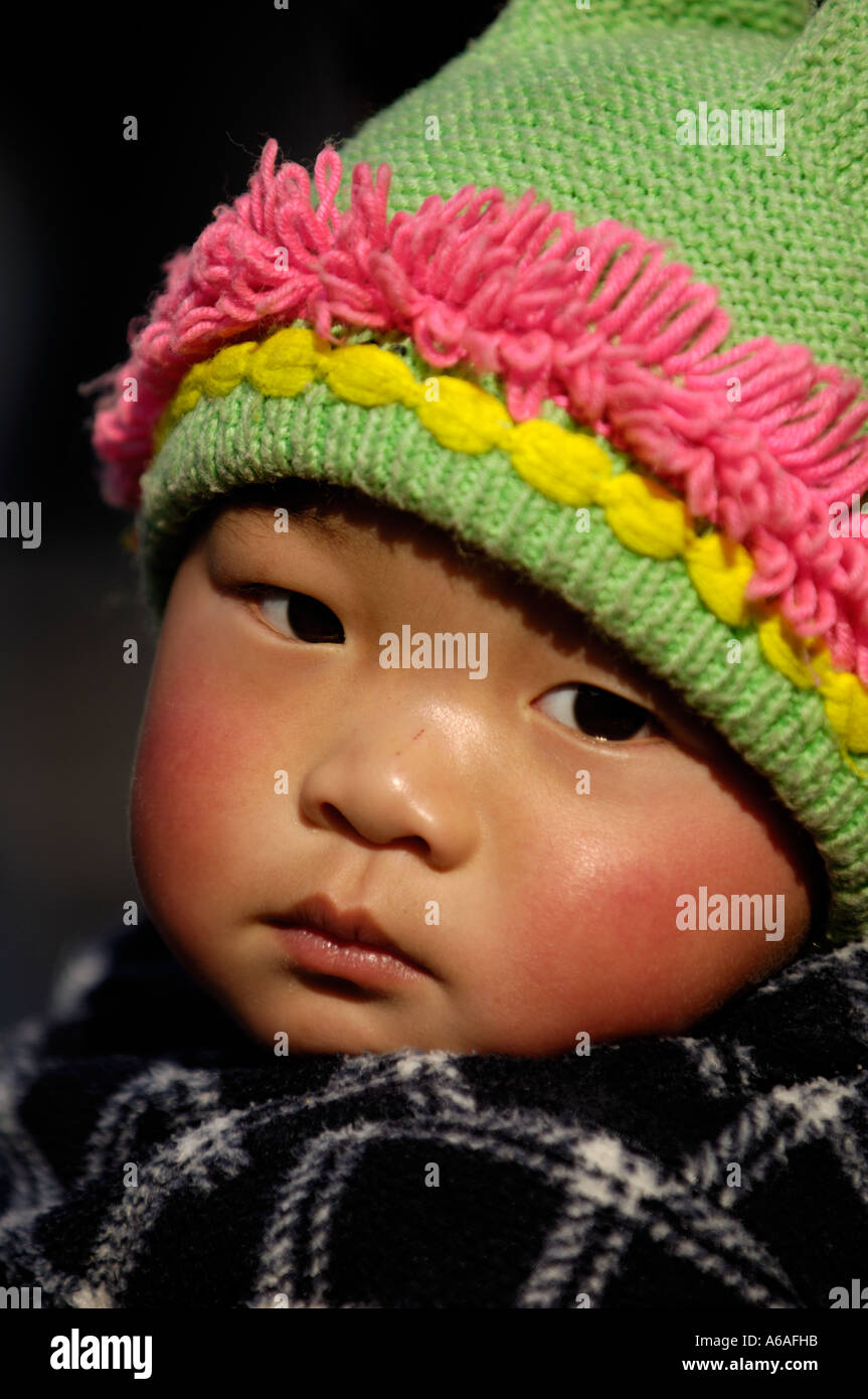 Ein chinesisches Kind in Peking China 2006-01-25 Stockfoto