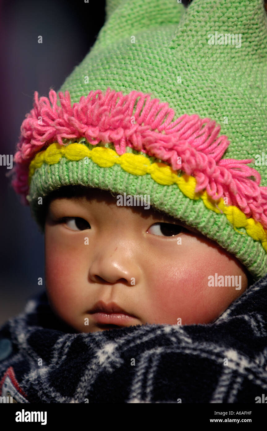 Ein chinesisches Kind in Peking China 2006-01-25 Stockfoto