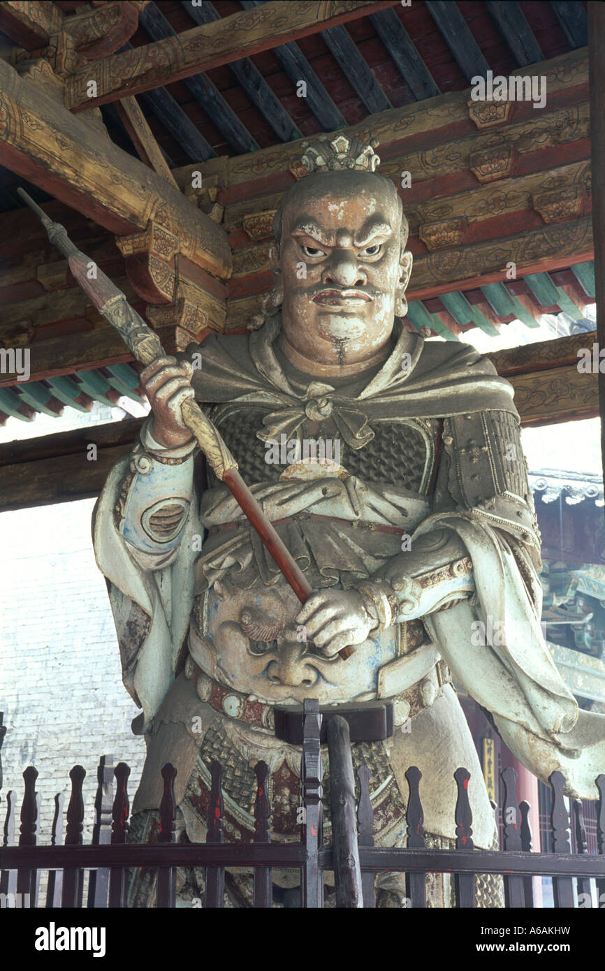 China, Shanxi, Taihuai, Wutai Shan, Jinci Si, Halle der Heiligen Mutter, Hütergottheit im Tempel Stockfoto