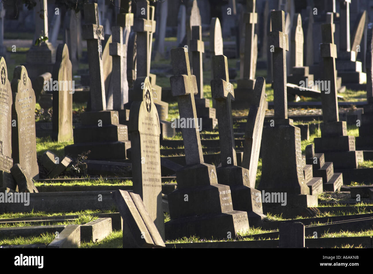 Grabmalkunst Grabdenkmäler Stockfoto