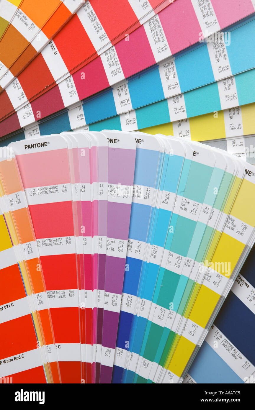 Pantone drucken Industrie standard Farbe Diagramme DCSA 2153 Stockfoto