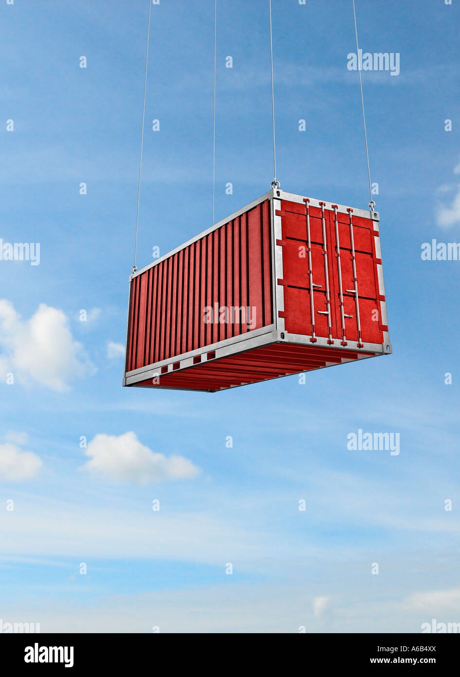 Container-Symbol der Wirtschaft Export Import Fracht Handel Handel Logistik Transport Meer sehen Stockfoto