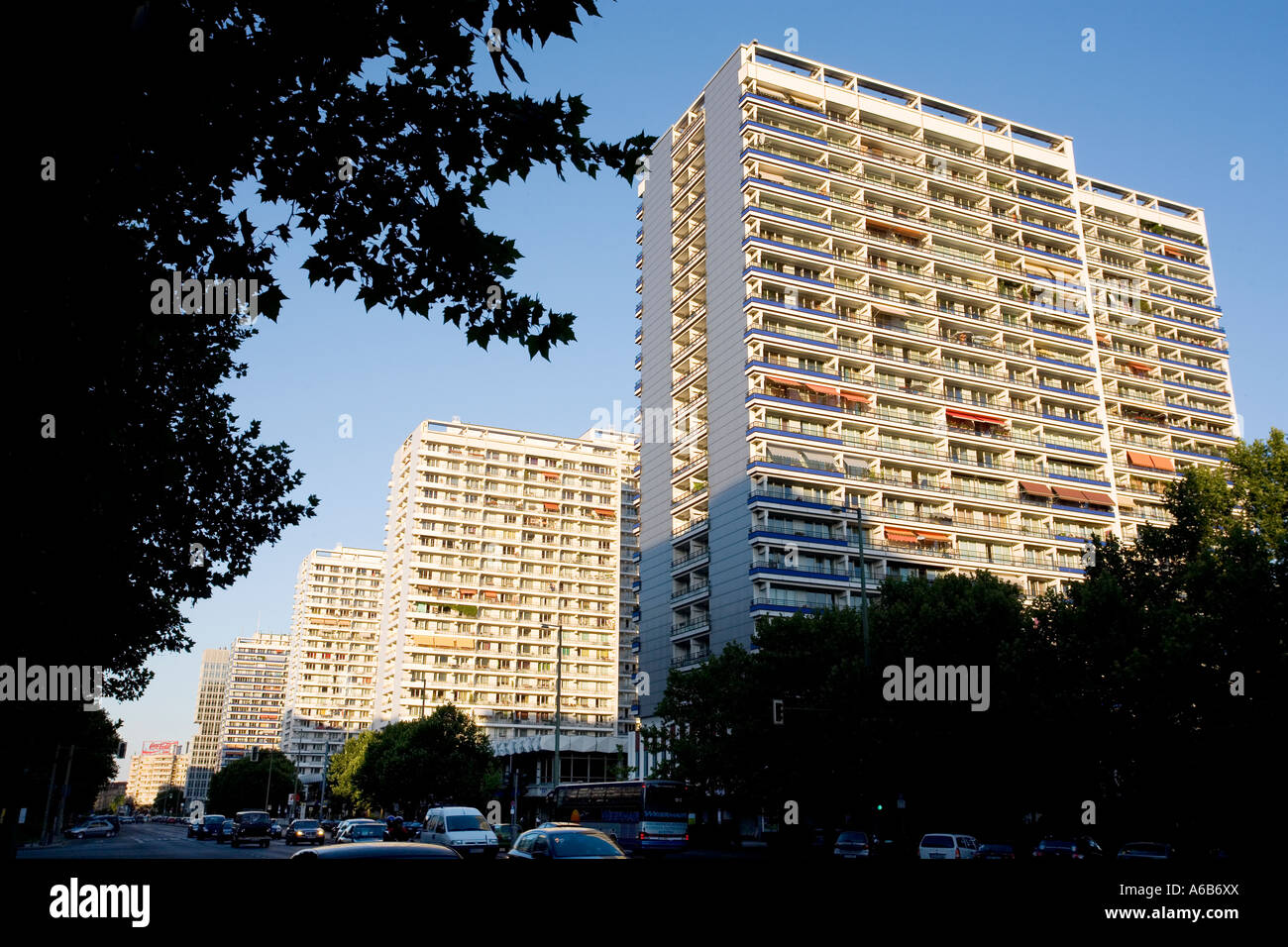 Wohnblocks in der Leipziger Straße in Berlin-Deutschland Stockfoto