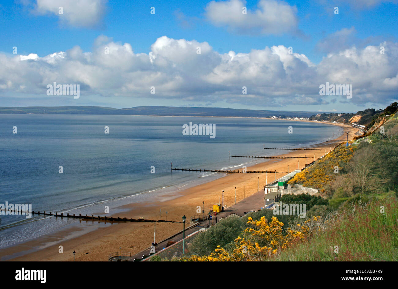 Bournemouth Alum Chine Beach, West Cliff, Poole Bay, Dorset, Großbritannien. Europa Stockfoto