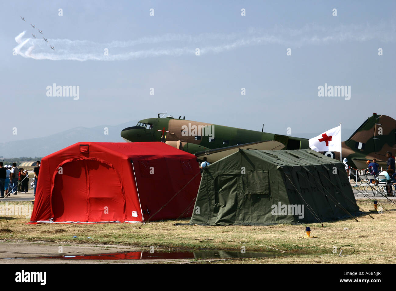 Archagellos Flugschau in Griechenland, Douglas C47 Dakota Stockfoto