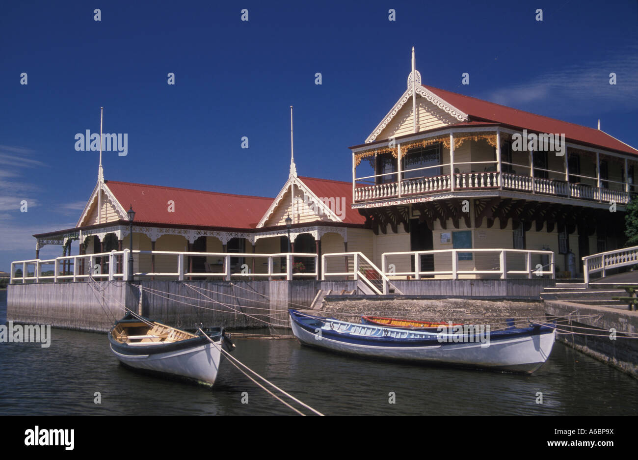 Proudfoot s Bootshaus Warrnambool Victoria Australien Stockfoto