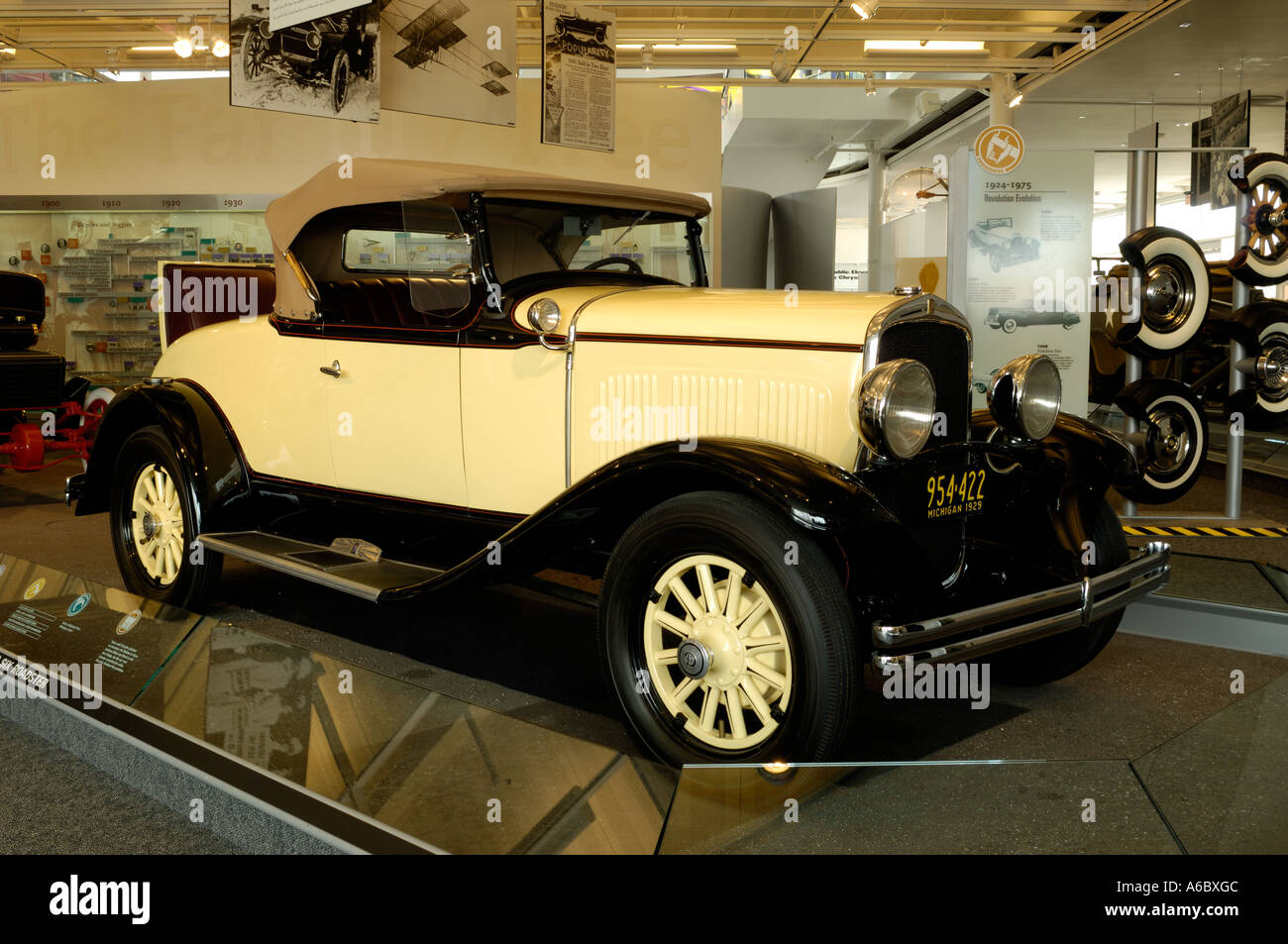 1929 DeSoto sechs Roadster im Walter P Chrysler Museum in Auburn Hills Mikail Stockfoto