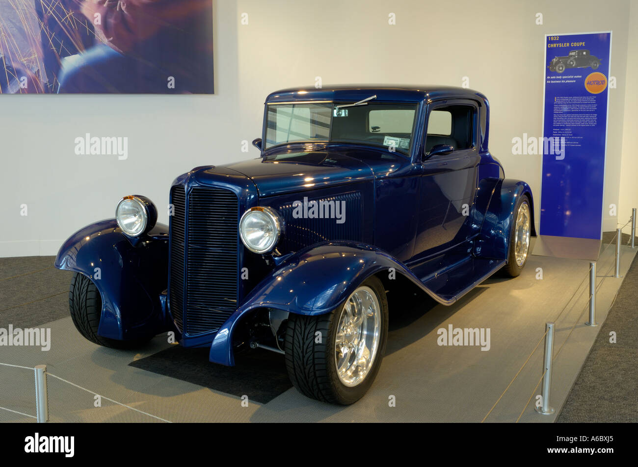 1932 Chrysler Coupe Hotrod im Walter P Chrysler Museum in Auburn Hills, Michigan Stockfoto