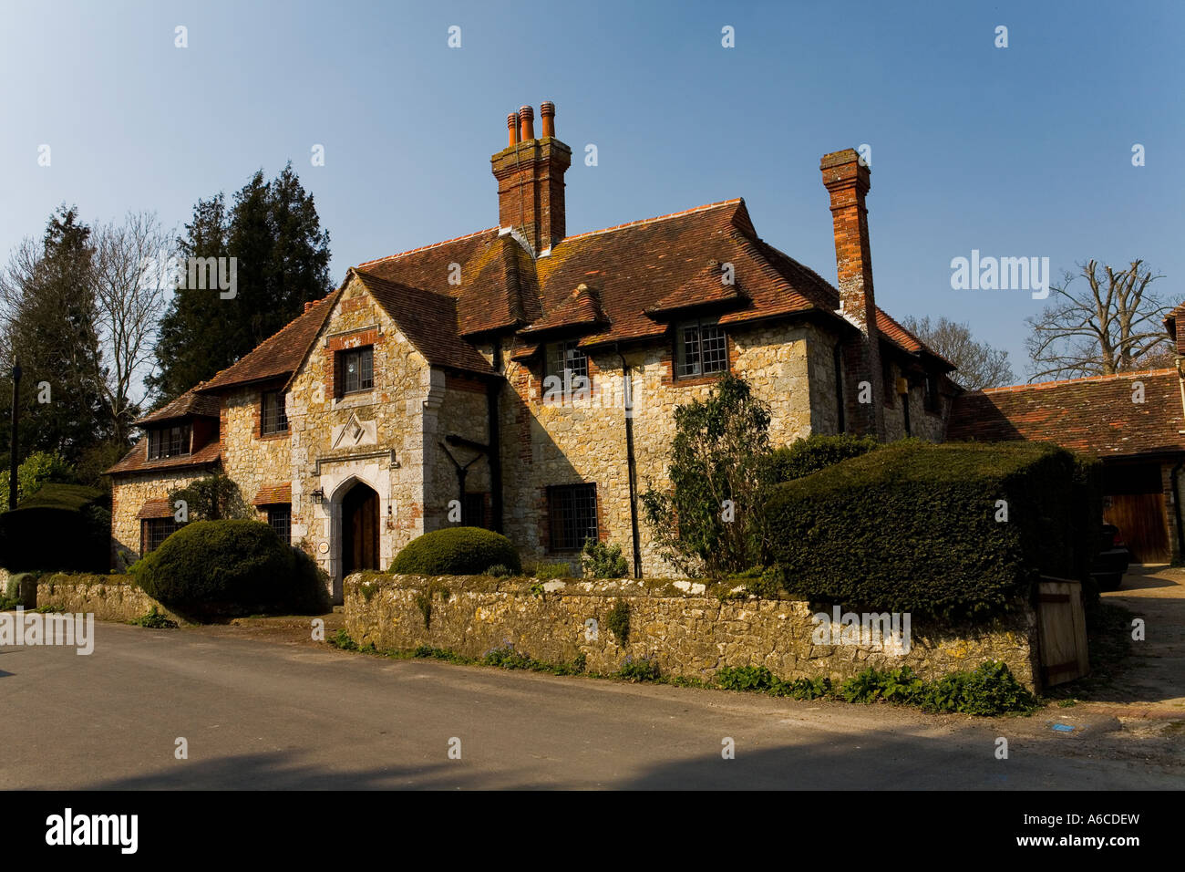 Stein-Ferienhaus in Amberley Ortschaft West Sussex Stockfoto