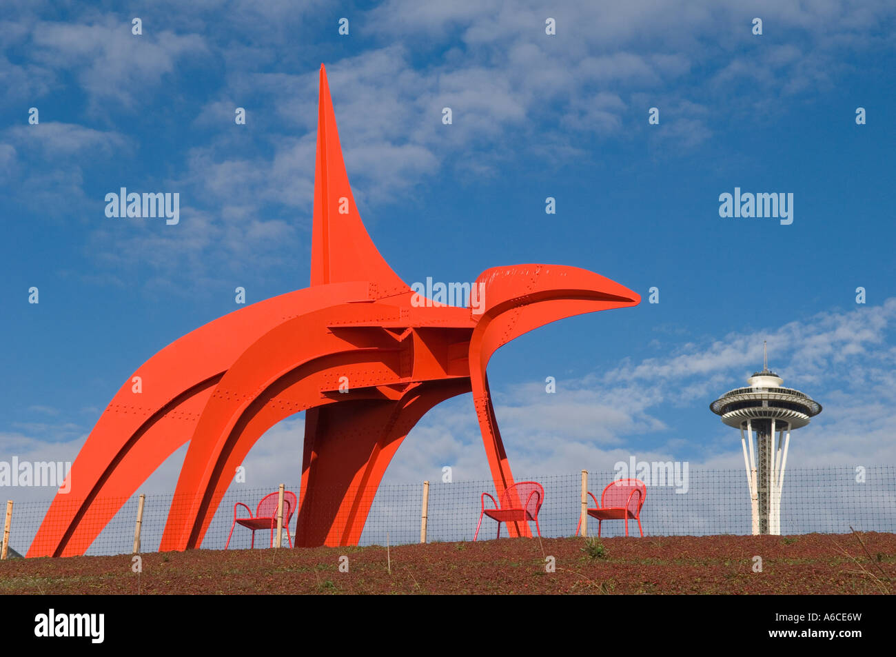 Alexander Calders Adler im Seattle Art Museum Olympic Sculpture Park Seattle Washington Stockfoto
