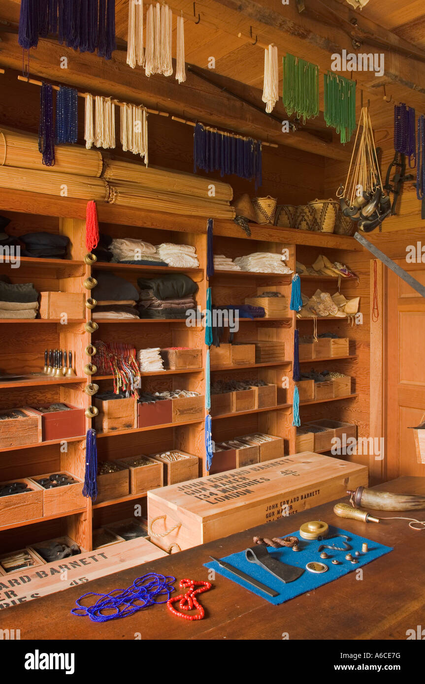 Indische Handel Shop im Fort Vancouver National Historic Site Vancouver Washington Stockfoto